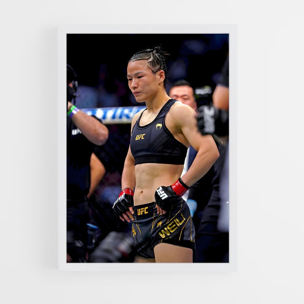 Poster Zhang weili entrer – affiche MMA (vue 3)